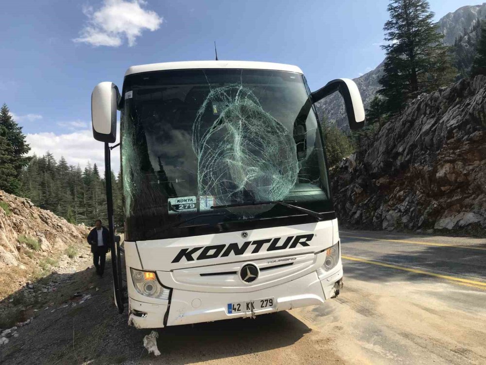 41 yolcunun olduğu otobüsünün yaptığı kaza ucuz atlatıldı