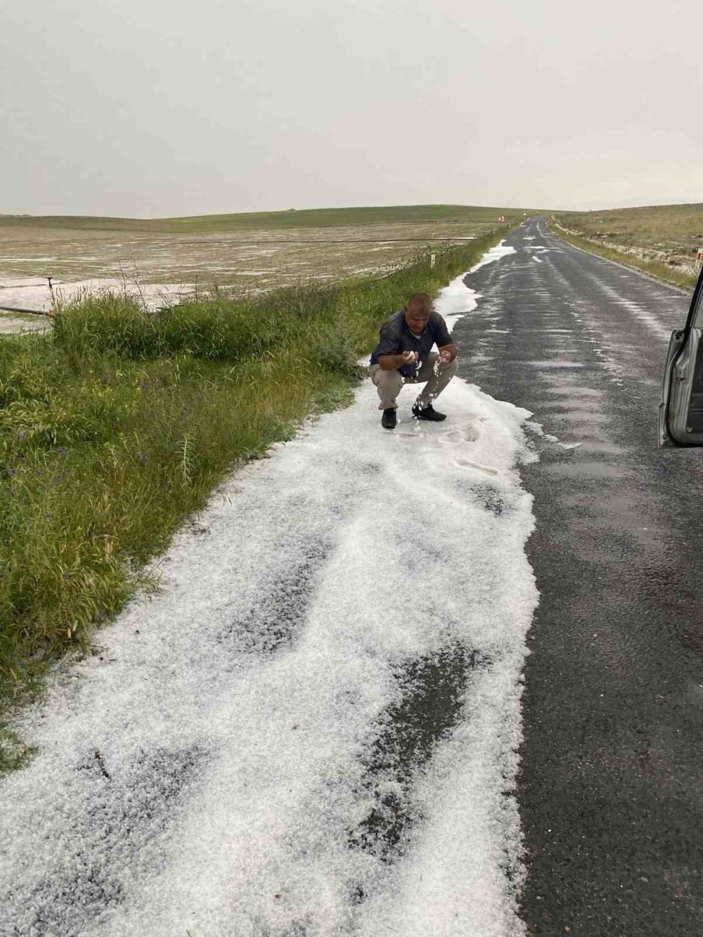 Karapınar’da sağanak yağış etkili oldu
