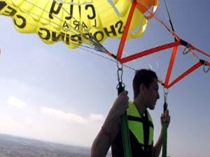 Paramotorla 500 metreden böyle çakıldı