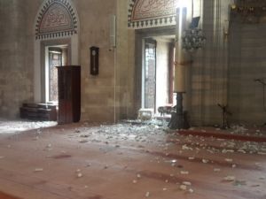 Bombalı saldırı sonrası Şehzade Camii bu hale geldi