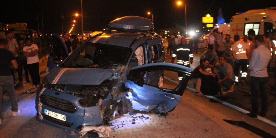 Konya'da feci kaza: 1 ölü, 7 yaralı