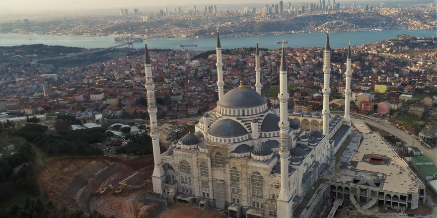 Çamlıca Camii havadan görüntülendi