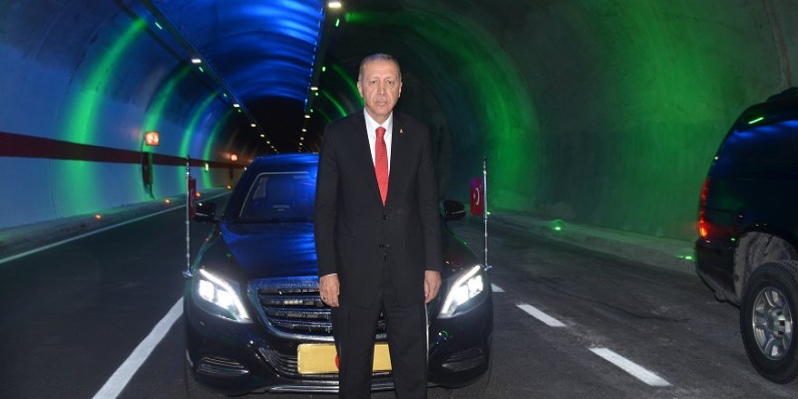 Cumhurbaşkanı Erdoğan Ovit Tüneli’nin resmi açılışını gerçekleştirdi