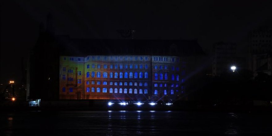 Haydarpaşa Garı'nda 30 Ağustos Zafer Bayramı mapping gösterisi