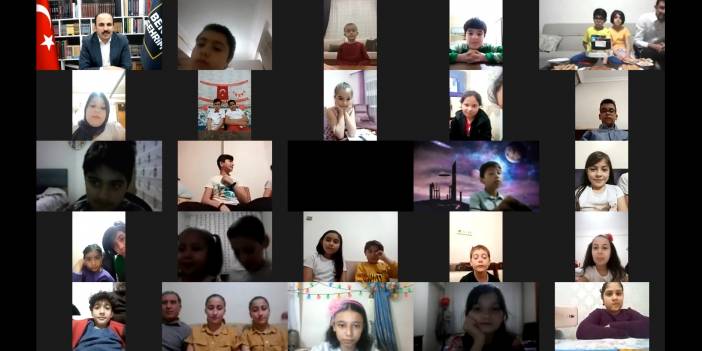 Konya’da 23 Nisan doğumlu çocuklara “online” sürpriz yapıldı