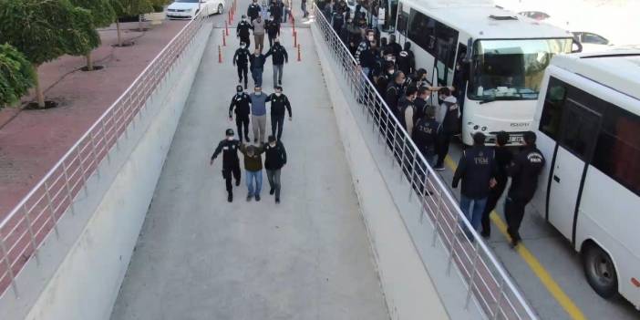 Konya'da silahlı organize suç örgütü operasyonunda 28 tutuklama