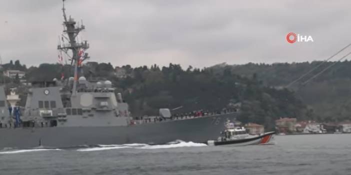 ABD Savaş Gemisi İstanbul Boğazı'nda!